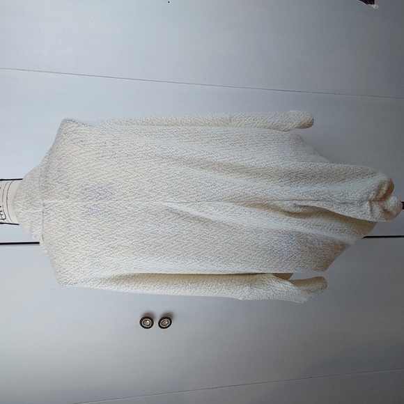 Soft Surroundings- Womens Cream Textured Open Cardigan/Shawl SUPER SOFT Sz.L/XL - Picture 3 of 5